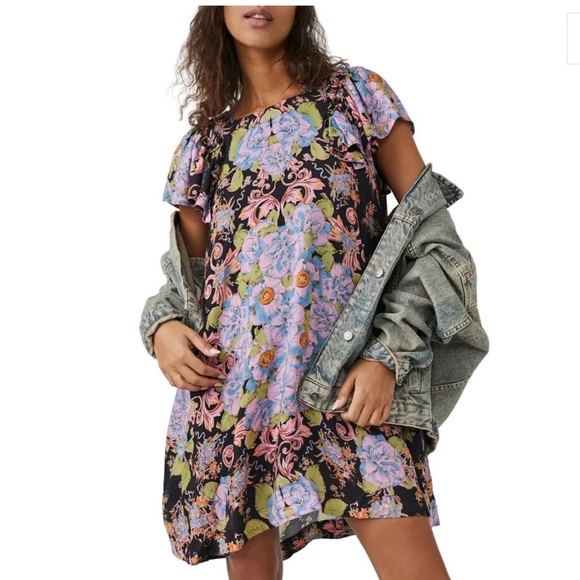 Free People Dresses & Skirts - Free People Yara Oversized Day Dress. “Twilight Combo” color. EUC. Lined. Size S
